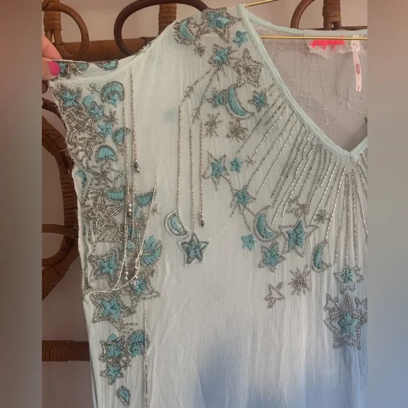 Free People Blue Esme Embellished Maxi Dress - Picture 4 of 7